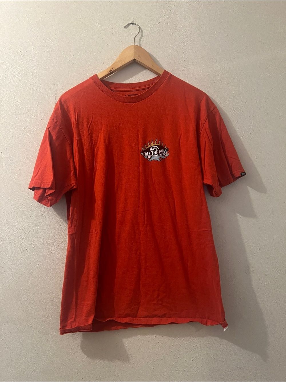 Vans Men's Red 'Off The Wall' Graphic Tee